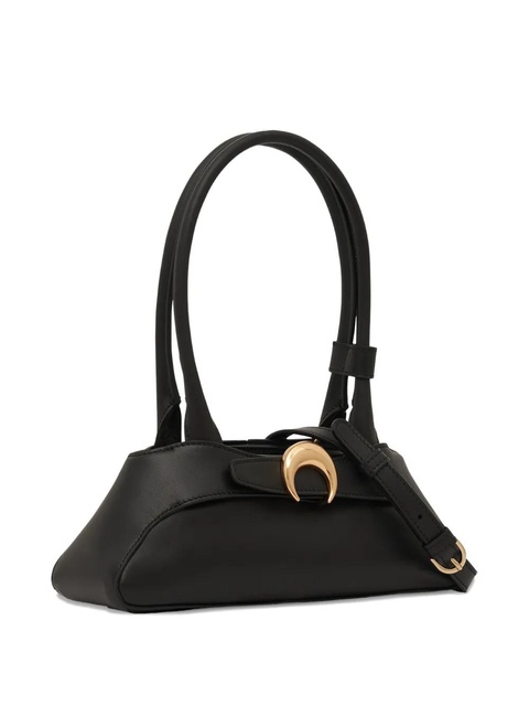 Marine Serre mini Aurora smooth-leather tote bag - Black - zdjęcie produktu nr 2
