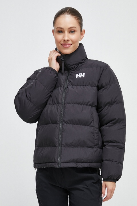 Helly Hansen kurtka dwustronna damska kolor czarny zimowa oversize - zdjęcie produktu nr 1