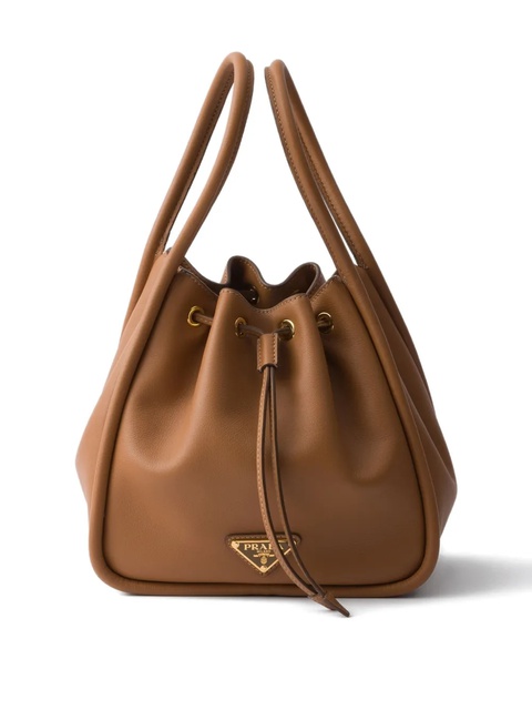 Prada Darling leather drawstring bucket bag - Brown - zdjęcie produktu nr 1