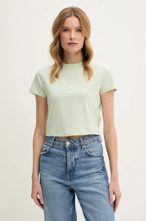Guess t-shirt COLETTE damski kolor turkusowy V4YI20 KCDH1 - zdjęcie produktu nr 1