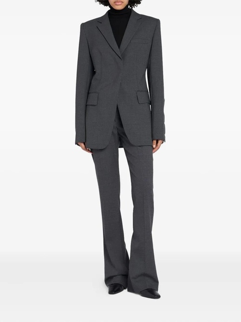 Sportmax button-cuff single-breasted blazer - Grey - zdjęcie produktu nr 1