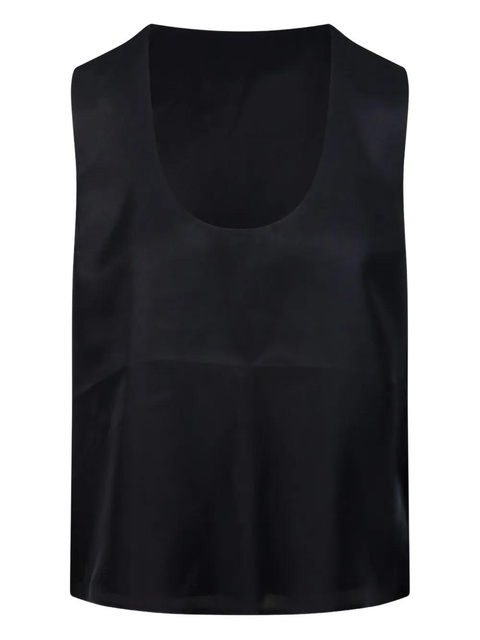 Róhe satin sleeveless top - 001 BLACK - zdjęcie produktu nr 1