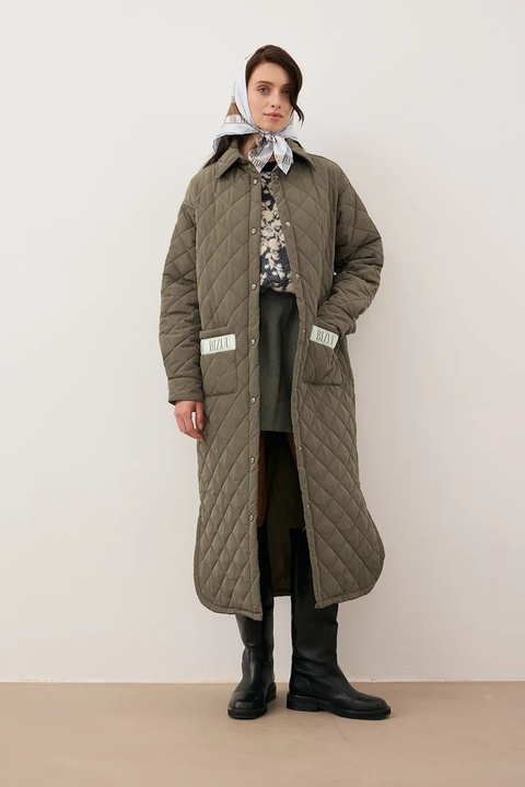 Bizuu kurtka MAREVIA kolor zielony przejściowa oversize MAREVIA KHAKI - zdjęcie produktu nr 2