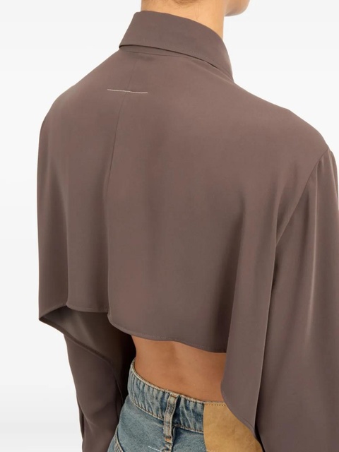 MM6 Maison Margiela long-sleeved shirt - Brown - zdjęcie produktu nr 2