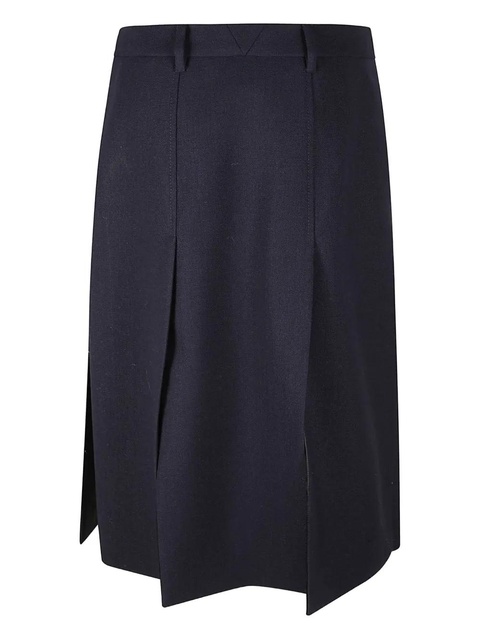 Prada pleated belt loops skirt - Blue - zdjęcie produktu nr 2