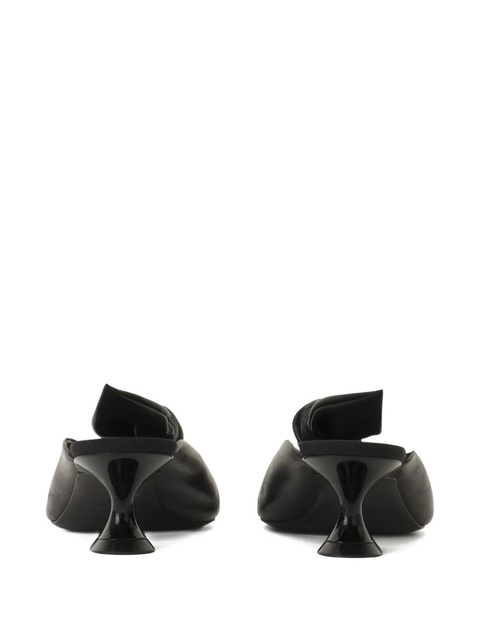 Lanvin knotted pointed-toe mules - Black - zdjęcie produktu nr 2