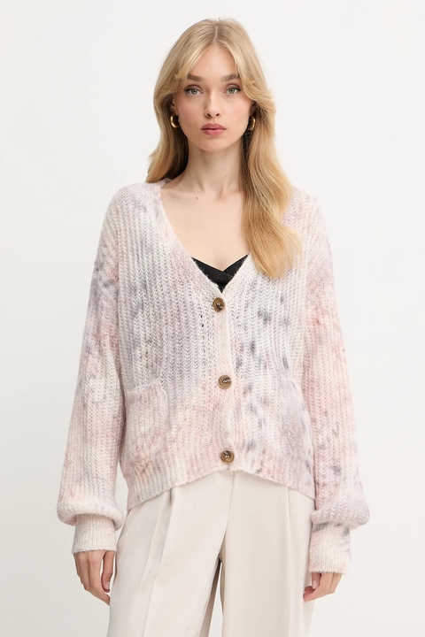 Marciano Guess kardigan z wełną ABIR damski kolor różowy lekki 5BGR32 5743Z - zdjęcie produktu nr 1