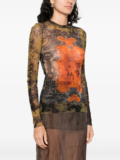 Jean Paul Gaultier logo~print top - Black - zdjęcie produktu nr 2