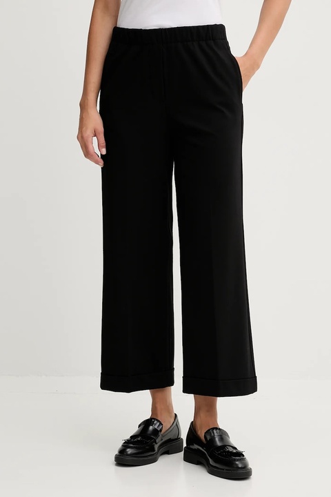 United Colors of Benetton spodnie damskie kolor czarny fason cygaretki high waist 47CKDF09Y - zdjęcie produktu nr 2