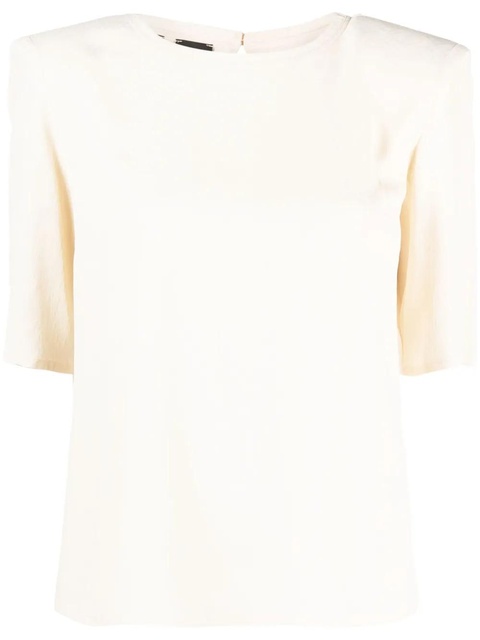 PINKO round-neck short-sleeve blouse - Neutrals - zdjęcie produktu nr 1