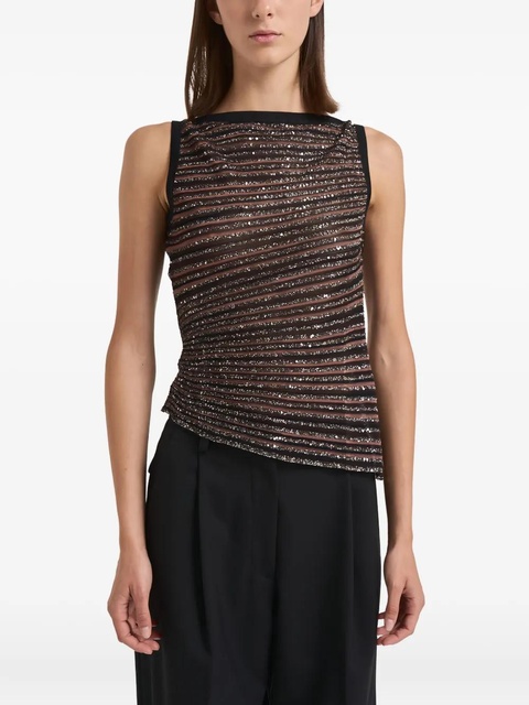 Missoni striped sequin-embellished top - Black - zdjęcie produktu nr 2