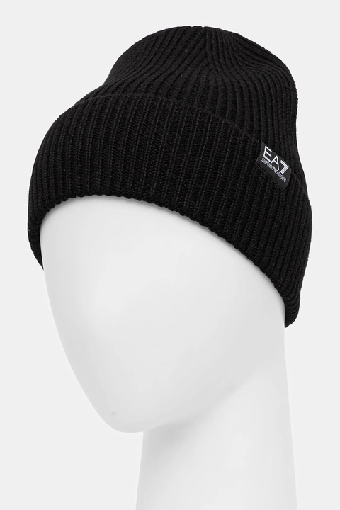 EA7 Emporio Armani czapka z dodatkiem wełny kolor czarny AF18469.7X000312 - zdjęcie produktu nr 2