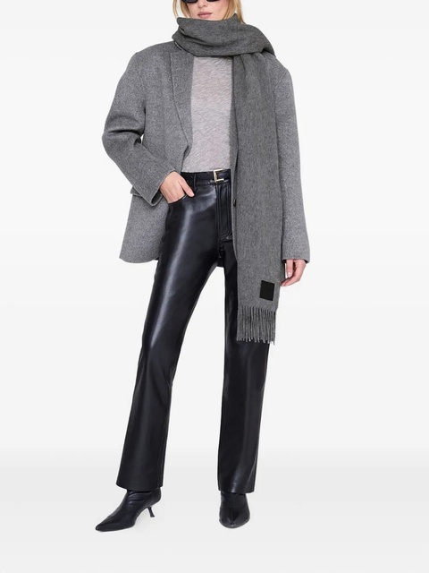 ANINE BING Carley logo-patch beanie - Grey - zdjęcie produktu nr 2