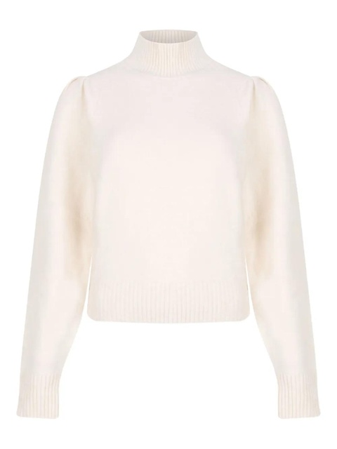 MARANT ÉTOILE high-neck puff-sleeve sweater - Neutrals - zdjęcie produktu nr 1