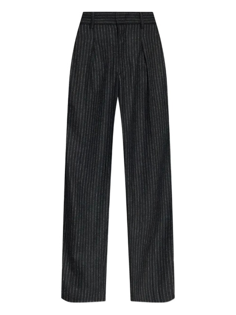 ISABEL MARANT Lisetta pinstripe pleated straight trousers - Grey - zdjęcie produktu nr 1