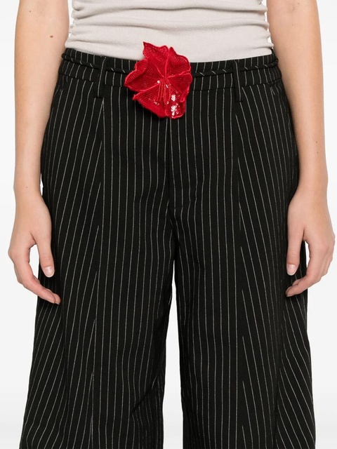 ROTATE BIRGER CHRISTENSEN pinstripe cargo trousers - Black - zdjęcie produktu nr 2
