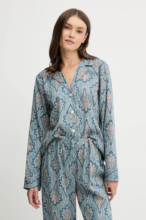Lauren Ralph Lauren piżama damska kolor niebieski ILN92476 - zdjęcie produktu nr 2