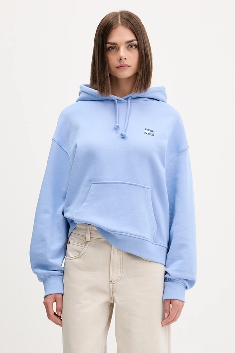 Tommy Jeans bluza bawełniana damska kolor beżowy z kapturem DW0DW19414 - zdjęcie produktu nr 1