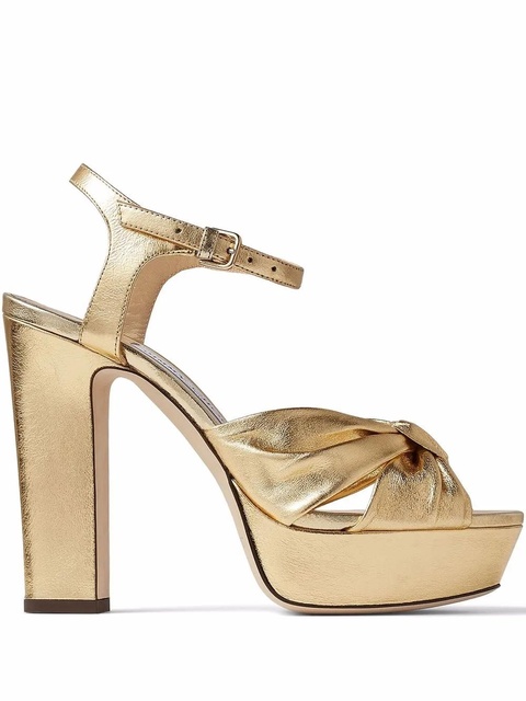 Jimmy Choo Heloise metallic-effect 120mm sandals - Gold - zdjęcie produktu nr 1