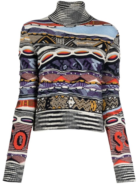 Missoni roll-neck knitted jumper - Purple - zdjęcie produktu nr 1