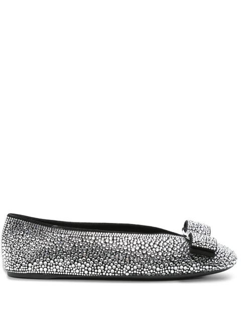 Ferragamo crystal-embellished ballet flat - Black - zdjęcie produktu nr 1