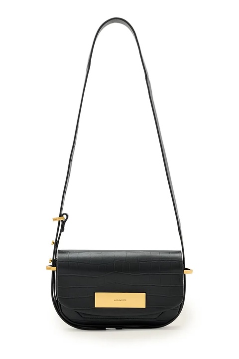 AllSaints torebka skórzana kolor czarny W569XD - zdjęcie produktu nr 1