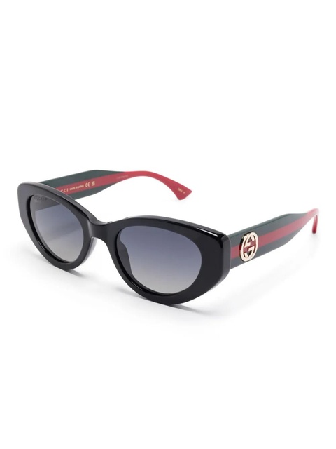 Gucci Eyewear Web-stripe sunglasses - Green - zdjęcie produktu nr 2