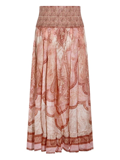 ZIMMERMANN paisley-print midi skirt - Red - zdjęcie produktu nr 2