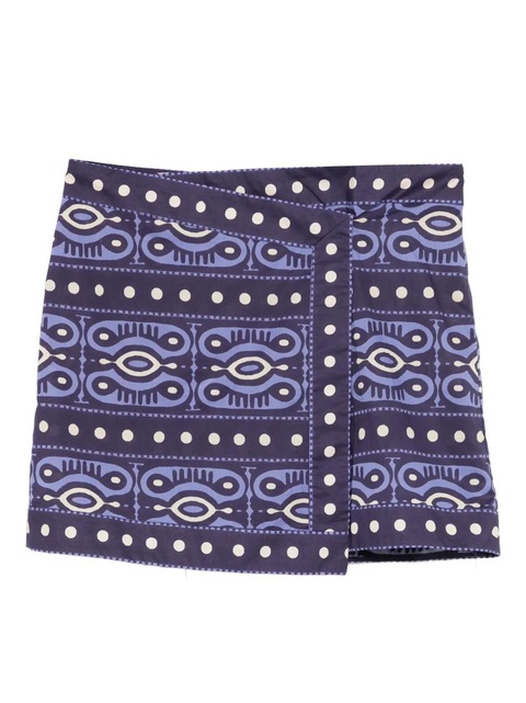 Johanna Ortiz Hunting Roots dotted-print mini skirt - Blue - zdjęcie produktu nr 1
