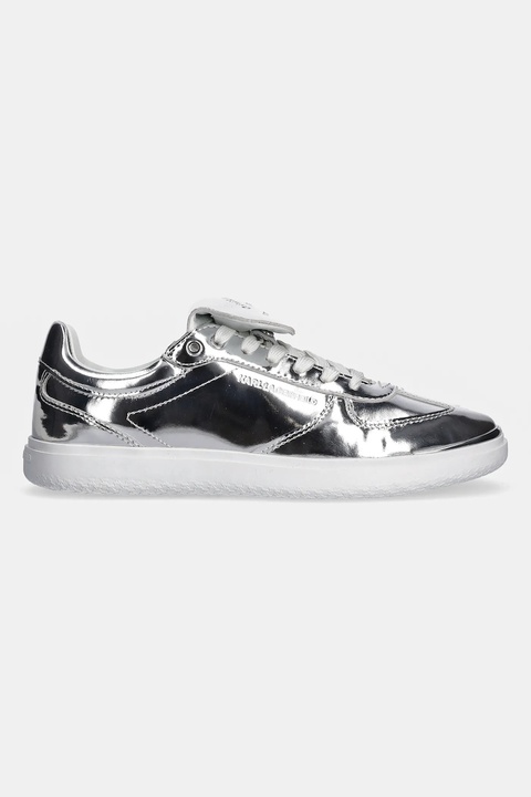 Karl Lagerfeld sneakersy skórzane ATLAS kolor srebrny KL63820 - zdjęcie produktu nr 2