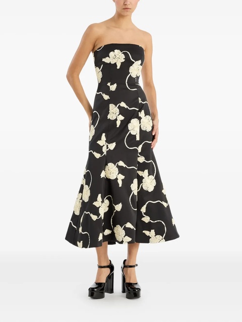 ROTATE BIRGER CHRISTENSEN flower midi dress - Black - zdjęcie produktu nr 2