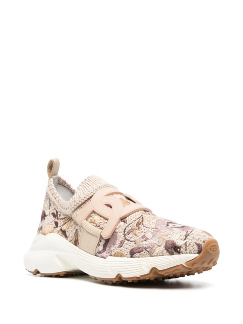 Tod's floral-embroidered slip-on sneakers - Neutrals - zdjęcie produktu nr 2