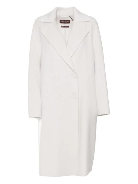 Max Mara cashmere-wool blend double-breasted coat - White - zdjęcie produktu nr 1