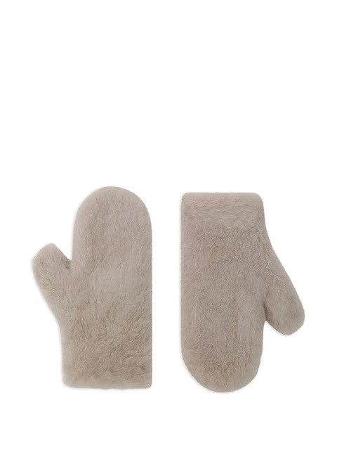 Max Mara textured-finish mittens - Neutrals - zdjęcie produktu nr 2