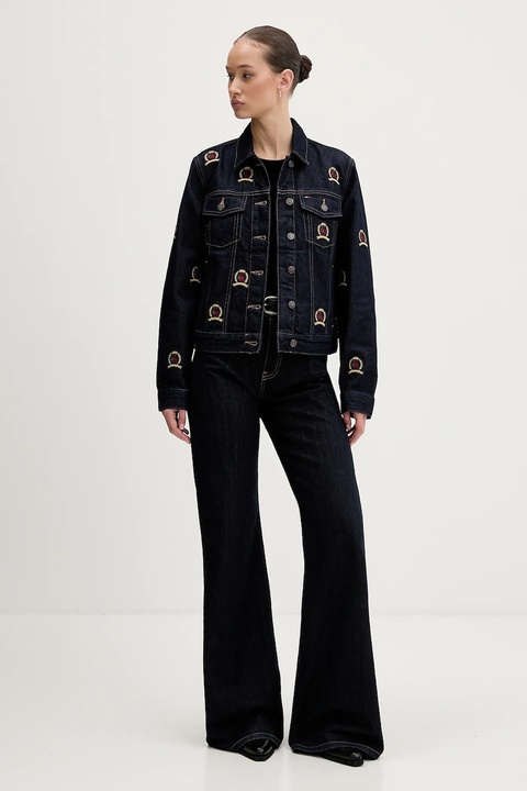 Tommy Jeans kurtka jeansowa kolor granatowy przejściowa DW0DW22729 - zdjęcie produktu nr 1