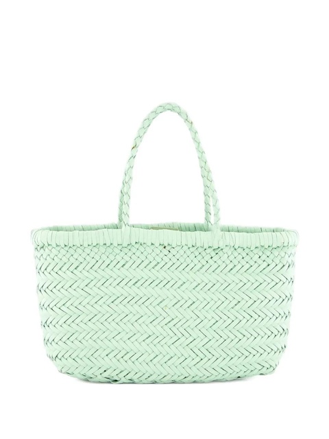 DRAGON DIFFUSION mini flat leather tote bag - Green - zdjęcie produktu nr 1