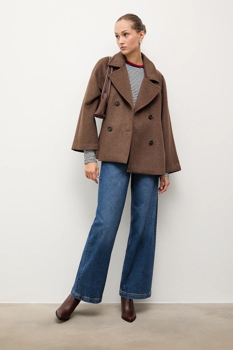 Answear.LAB botki skórzane kolor brązowy na słupku - zdjęcie produktu nr 2