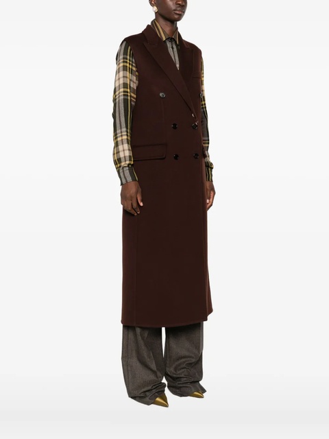 Gucci double-breasted sleeveless coat - Brown - zdjęcie produktu nr 1