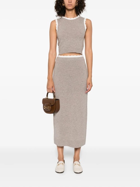 SANDRO knitted side-detail skirt - Neutrals - zdjęcie produktu nr 2