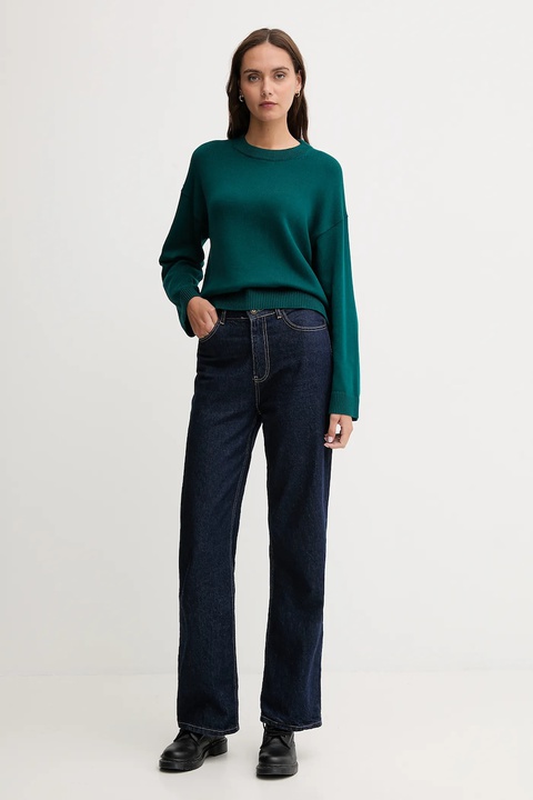Calvin Klein Jeans sweter bawełniany damski kolor turkusowy lekki LV047D305G - zdjęcie produktu nr 2