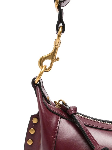 ISABEL MARANT Oskan Moon studded shoulder bag - Red - zdjęcie produktu nr 2