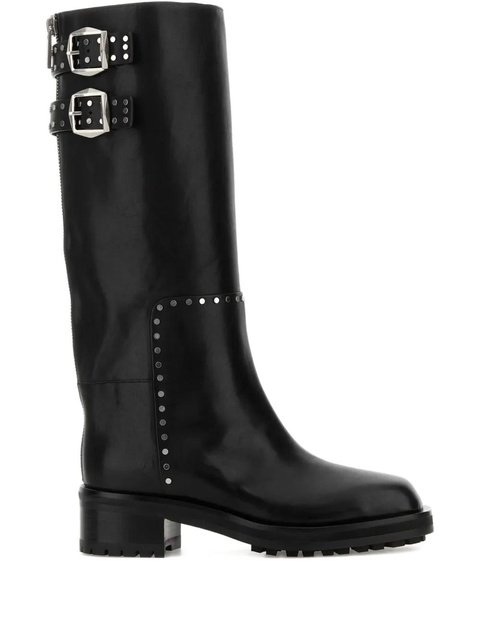 Jimmy Choo 50mm Brooklyn KB buckle studded boots - Black - zdjęcie produktu nr 1