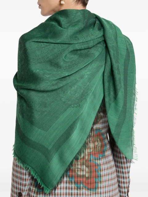 ETRO paisley jacquard shawl - Green - zdjęcie produktu nr 1