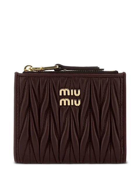 Miu Miu matelassé zip-around wallet - Brown - zdjęcie produktu nr 1