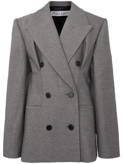 JW Anderson double-breasted hourglass blazer - Grey - zdjęcie produktu nr 1