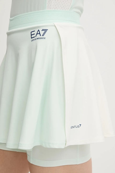 EA7 Emporio Armani spódnica sportowa kolor zielony mini rozkloszowana AF13282.7W000204 - zdjęcie produktu nr 2