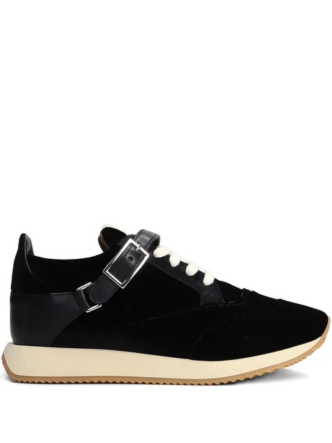 Giuseppe Zanotti buckle-fastening velvet sneakers - Black - zdjęcie produktu nr 1