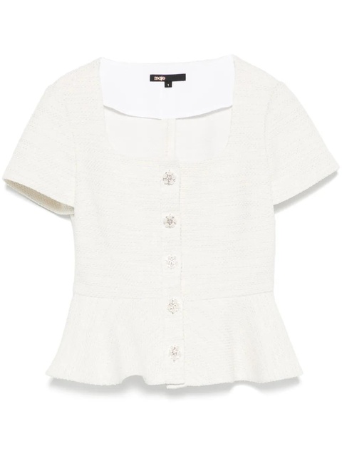 Maje interwoven-design top - White - zdjęcie produktu nr 1