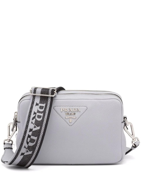 Prada Flou logo-plaque shoulder bag - Grey - zdjęcie produktu nr 1