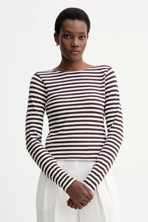 Marc O'Polo longsleeve bawełniany kolor brązowy 510219652597 - zdjęcie produktu nr 1